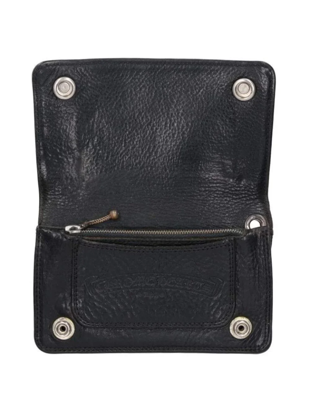 Chrome Hearts BS Flare Button Leather Wallet